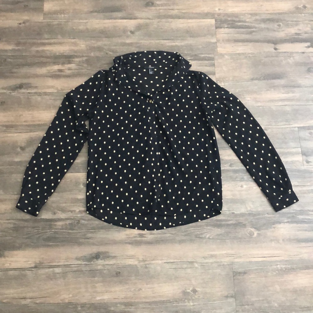 Forever 21 Sheer Black Blouse